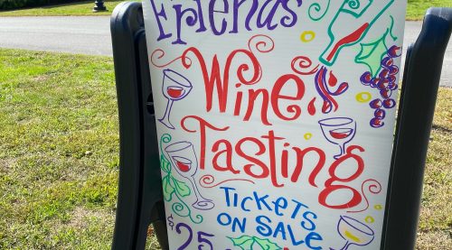 Photo of wine tasting banner.